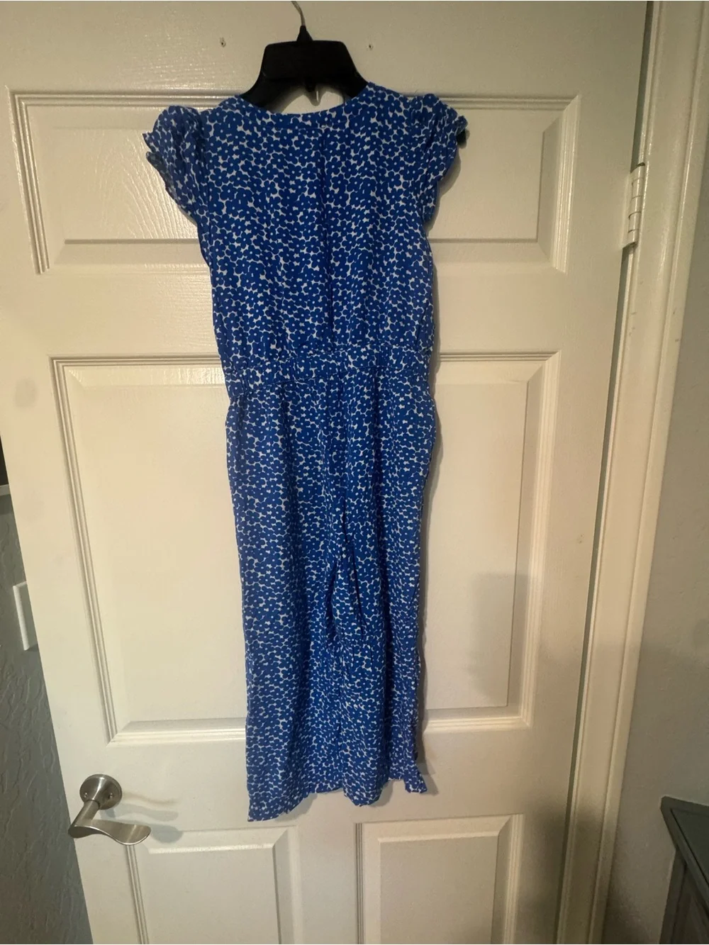 Blue Floral Button-Front girl’s romper